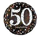 18" HBD 50 Sparkling Birthday Balloon