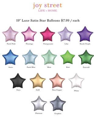 19&quot; Luxe Satin Star Balloon