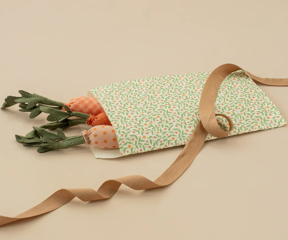 Maileg Gift bag, Envelope - Berry branches - Green