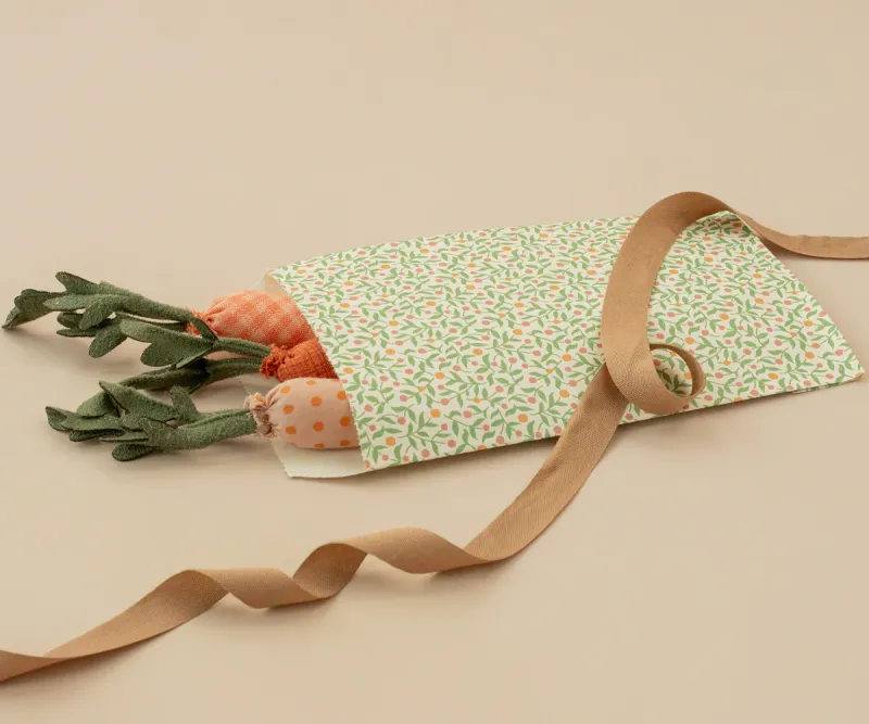 Maileg Gift bag, Envelope - Berry branches - Green