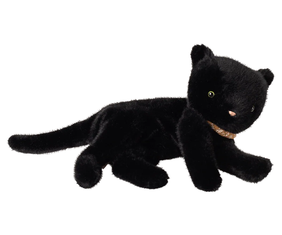Maileg Sleeping kitten plush, Medium - Black