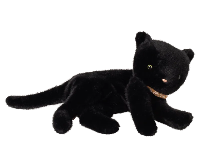 Maileg Sleeping kitten plush, Medium - Black