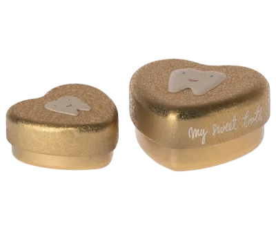 Maileg Tooth Box, Small 2 pcs - Gold