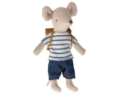 Maileg Tricycle mouse, Big brother with bag