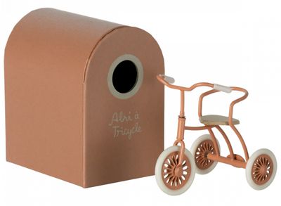 Maileg Abri à tricycle, Mouse - Coral