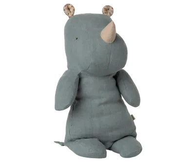 Maileg Safari friends, Rhino, Medium - Dusty blue