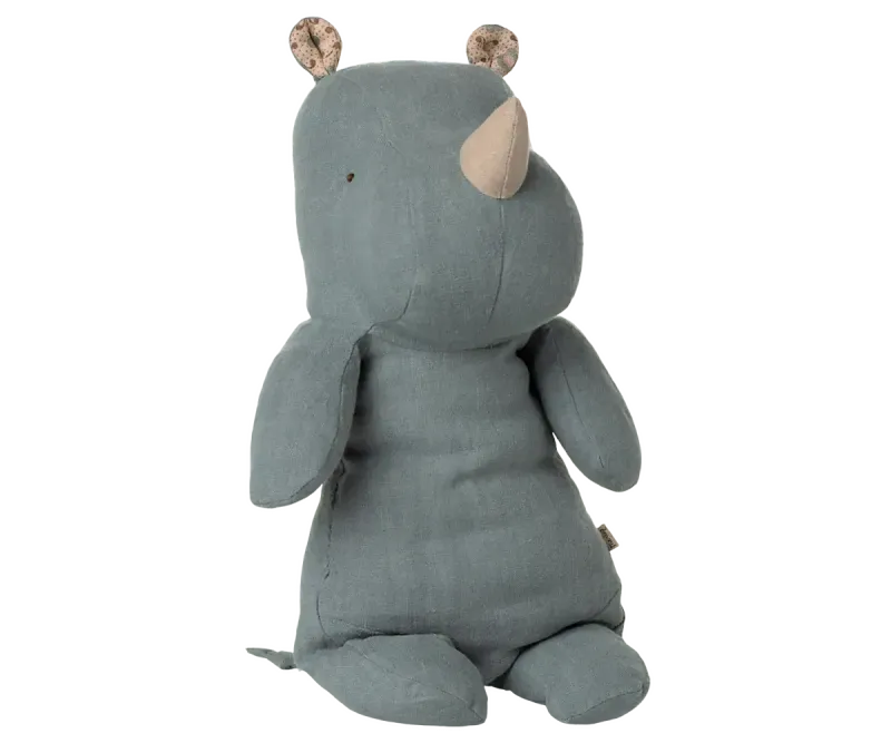 Maileg Safari friends, Rhino, Medium - Dusty blue