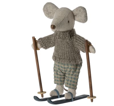 Maileg Winter Mouse with Ski Set, Big Brother