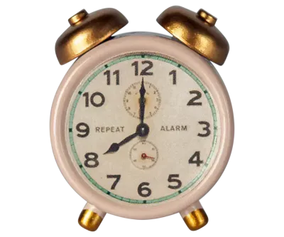 Maileg Alarm clock, Mouse - Powder