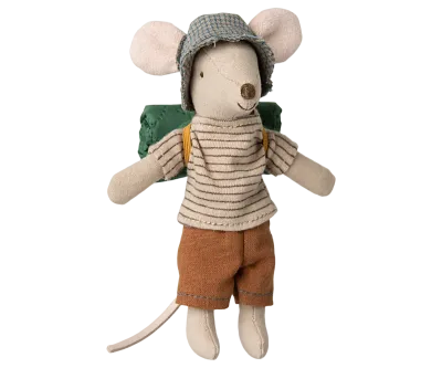 Maileg Hiker mouse, Big brother - Thin stripes 