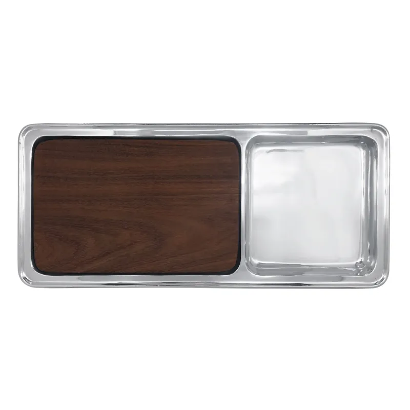 Mariposa Signature Cheese &amp; Cracker Server with Dark Wood 