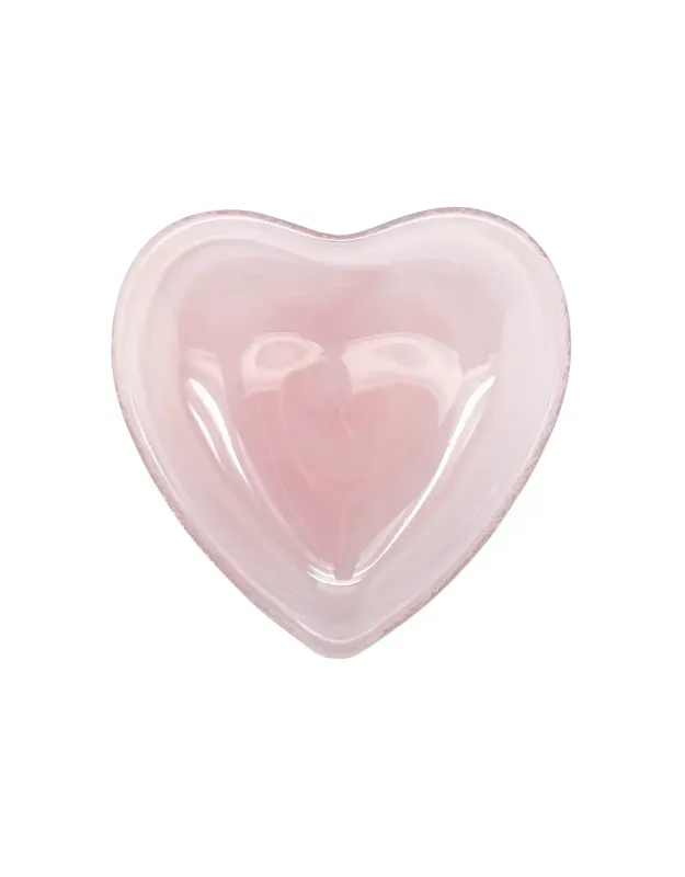 Mariposa Alabaster Pink Heart Plate
