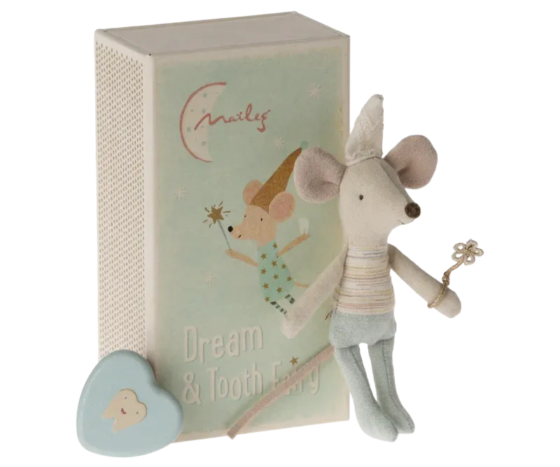 Maileg Tooth fairy mouse, Little brother in matchbox