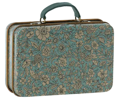 Maileg Small suitcase, Blossom - Blue