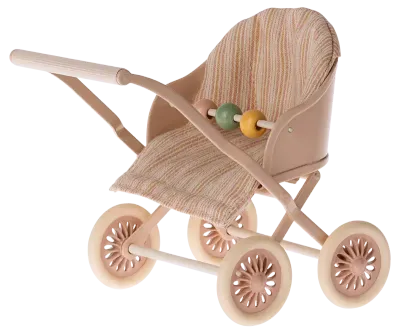 Maileg Stroller, Baby mouse - Rose 