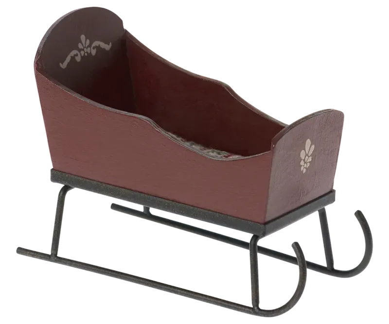Maileg Sleigh, Mouse - Red