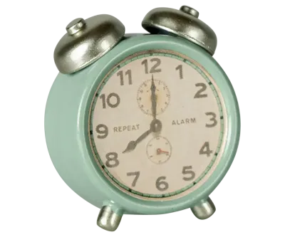 Maileg Alarm clock, Mouse - Mint 