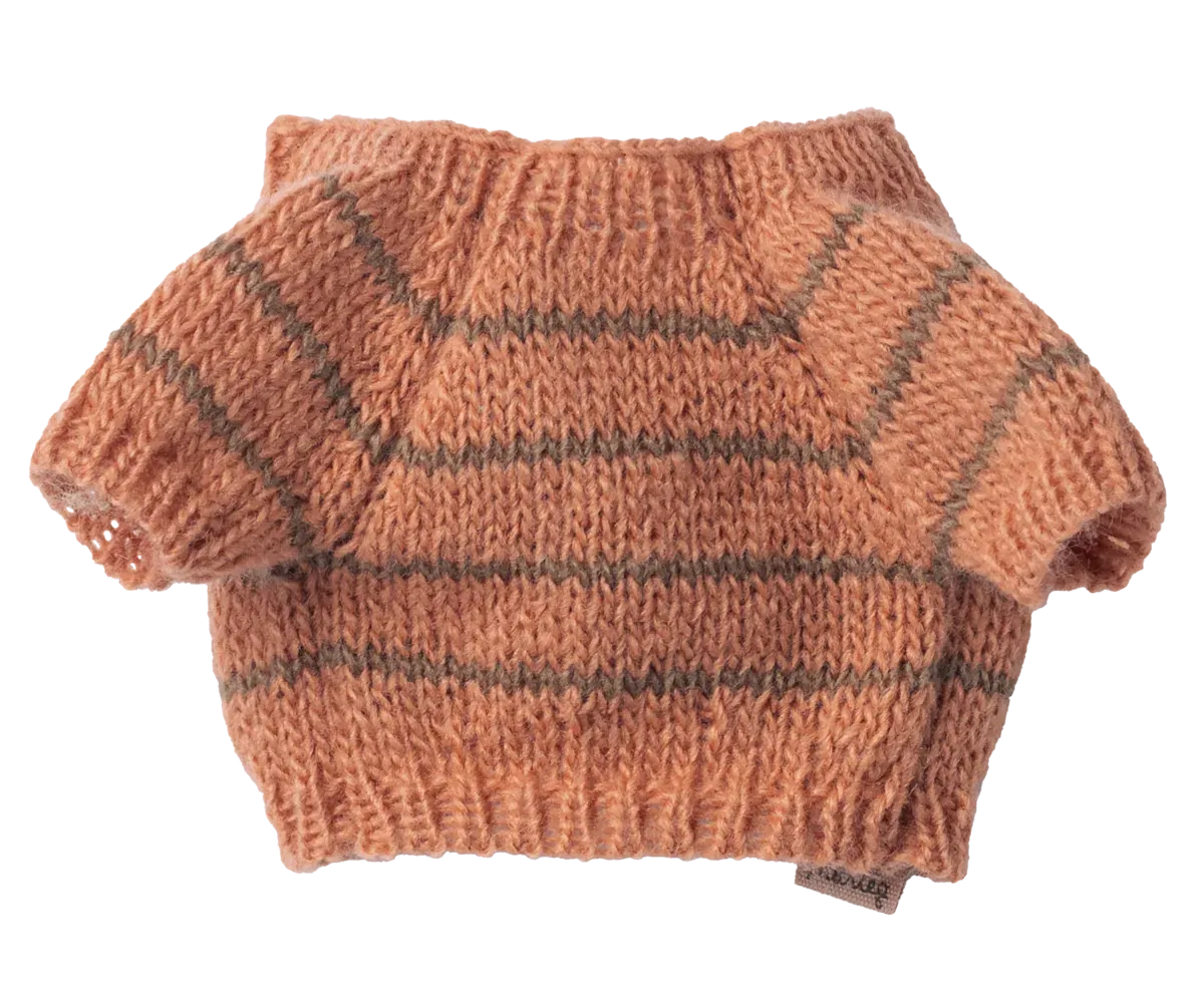 Maileg Puppy supply, Small, Knitted sweater - Coral