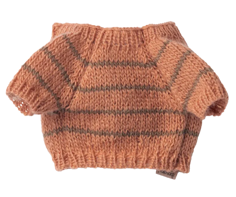 Maileg Puppy supply, Small, Knitted sweater - Coral