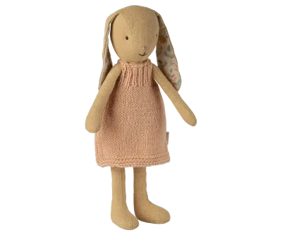 Maileg Bunny, Size 1 - Cream yellow - Knitted Dress