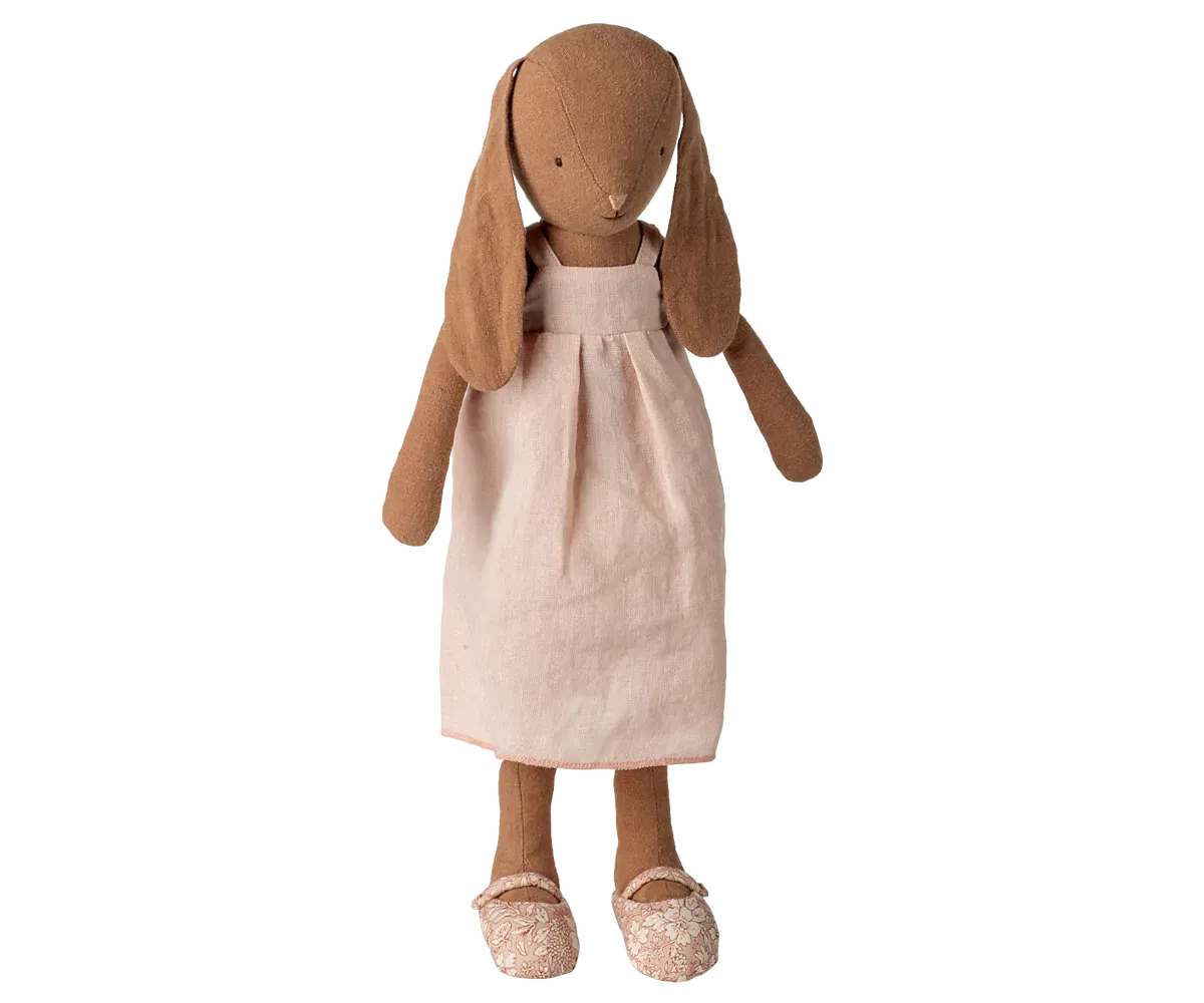 Maileg Bunny, Size 3 - Chocolate brown - Dress and shoes