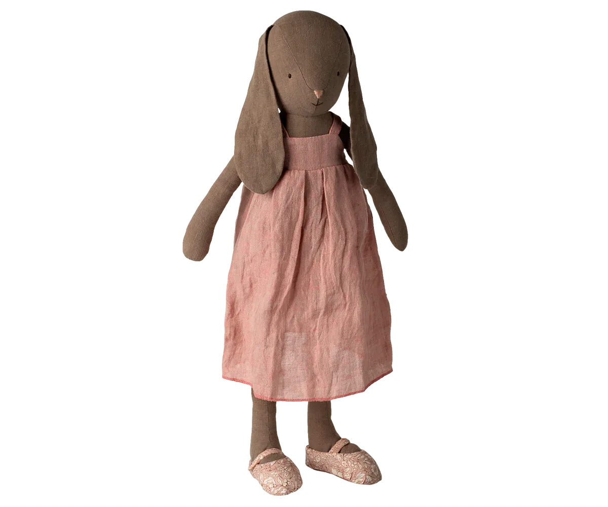 Maileg Bunny, Size 4 - Brown - Dress and shoes