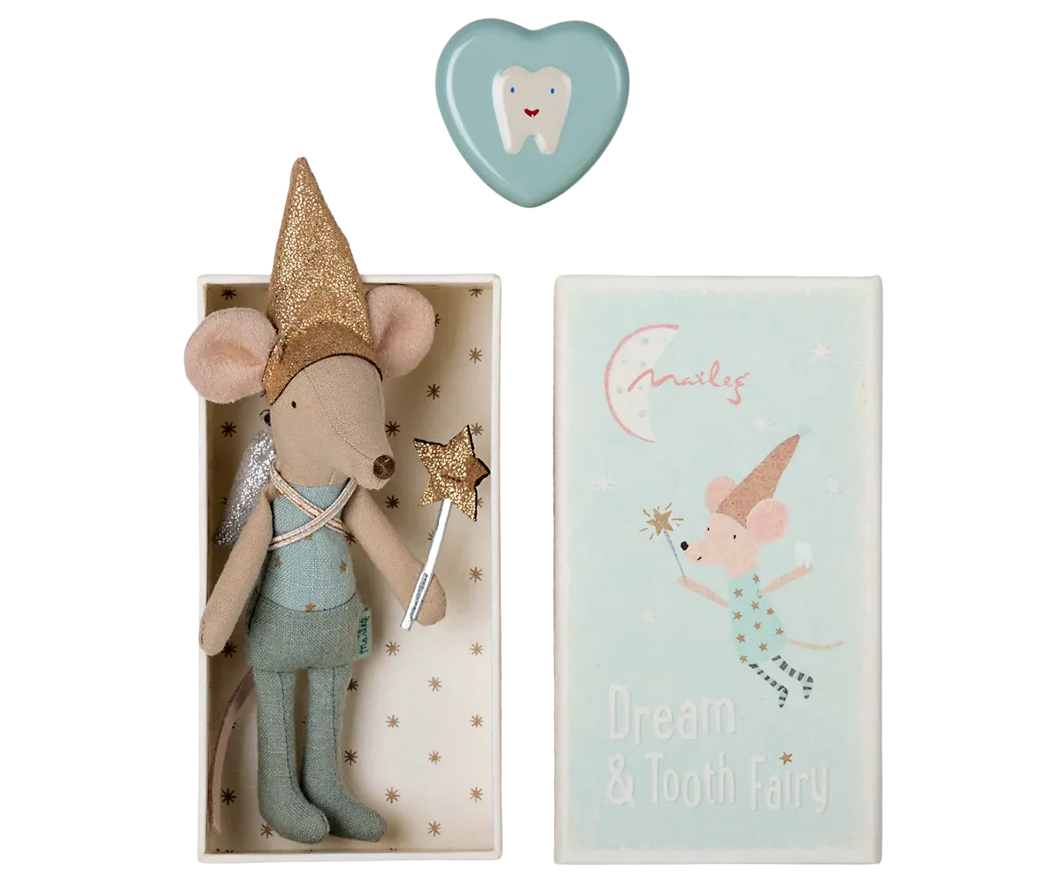Maileg Tooth Fairy Mouse Blue (no bedding)