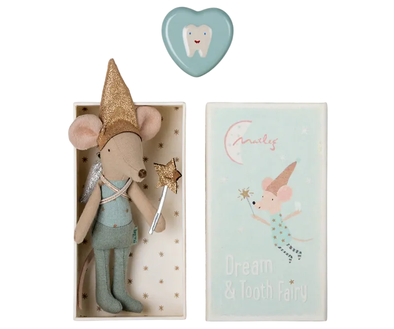 Maileg Tooth Fairy Mouse Blue (no bedding)