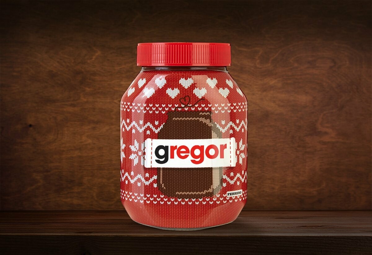 Nutella jar 1kg "Christmas edition" - personalized