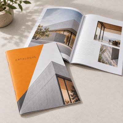 Full-colour saddle-stitched catalogues and magazines