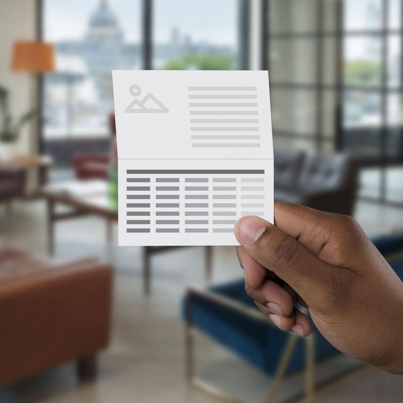 Folded business card 85 × 55 mm P – 350 gsm