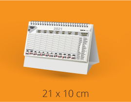 1/3 A4 desk calendar