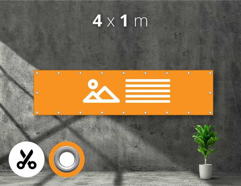 PVC banner 4x1 m