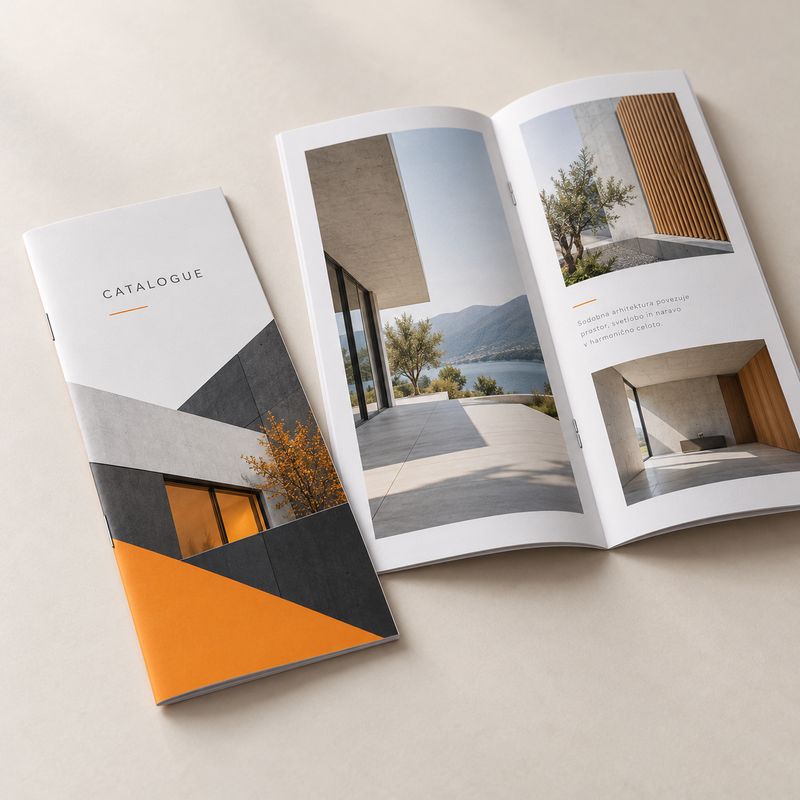 1/3 A4 catalogue – 24 pages, 115 gsm matt coated 1/3 A4 catalogue, 24 pages, 115 gsm matt coated paper, saddle stitched