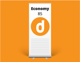 Roll-up ECONOMY 85x200 cm Roll-up ECONOMY 85x200 cm – stand with printed graphic
