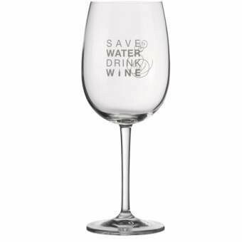 Räder Weinglas ,,Save water drink wine``