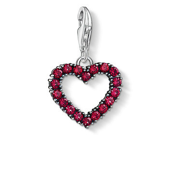 Thomas Sabo Charm Anhänger &quot;Herz mit roten Steinen&quot;