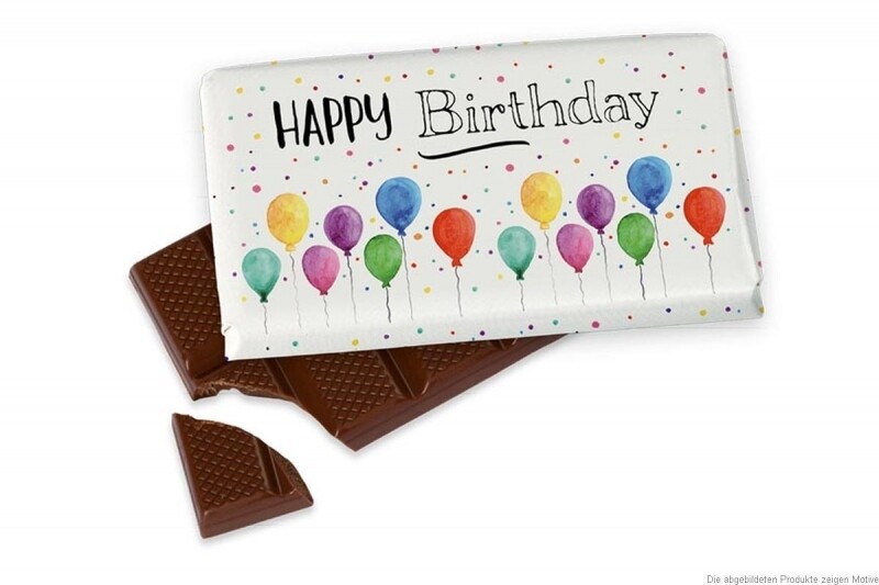 Kleine Schokolade &quot;Happy Birthday&quot; Ballons