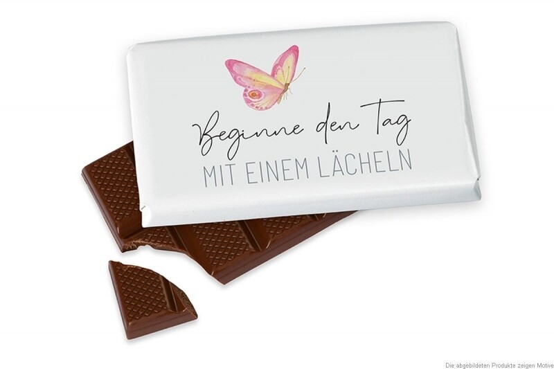 Kleine Schokolade &quot;Beginne den Tag mit einem Lächeln&quot;