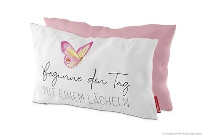 Kissen ,,Beginne den Tag mit einem Lächeln``