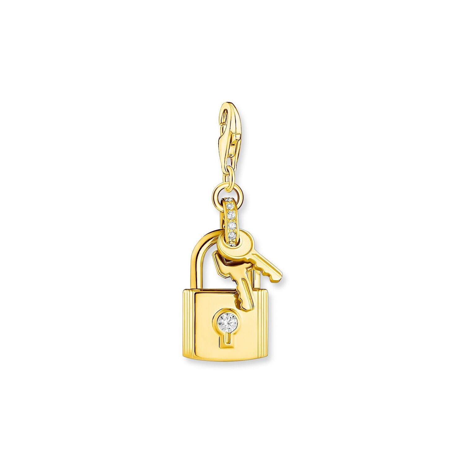 Thomas Sabo Charm &quot;Schloss mit Schlüsseln Gelbgold&quot;