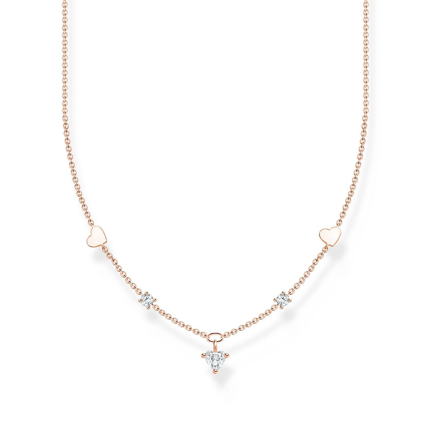 Thomas Sabo &quot;Feine Kette mit Herzen Roségold&quot;