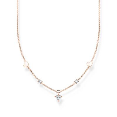 Thomas Sabo &quot;Feine Kette mit Herzen Roségold&quot;