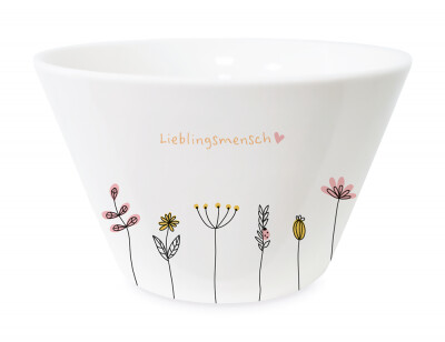 Müslischale mit Goldveredlung &quot;Lieblingsmensch&quot;