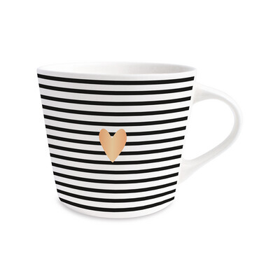 Kaffeetasse mit Goldveredlung &quot;Herz&quot;
