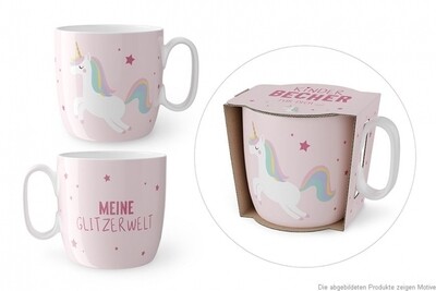 Kinder Becher &quot;Einhorn - Meine Glitzerwelt&quot;