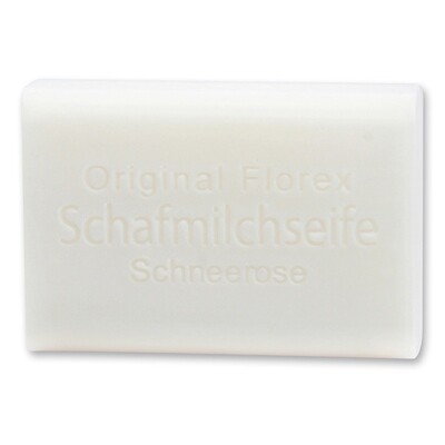 Schafmilchseife eckig 100g, Schneerose