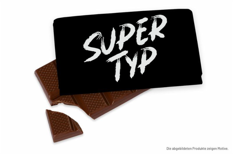 Kleine Schokolade &quot;Super Typ&#39;&#39;