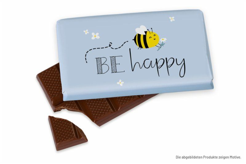 Kleine Schokolade &quot;be happy&quot;