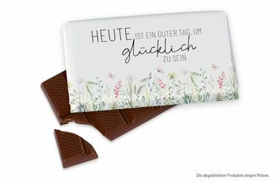 Kleine Schokolade &quot;Heute ist ein guter Tag um glücklich zu sein&#39;&#39;